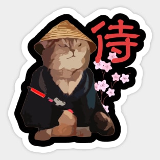 Samurrrai cat Sticker